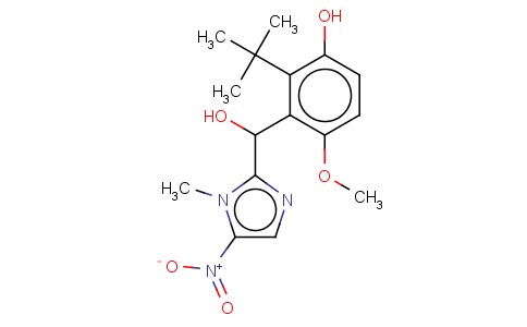 5-NITRO-1-METHYL-IMIDAZOLYL-6-TERT-BUTYL-5-HYDROXY-2-METHOXY-PHENYL-CA RBINOL